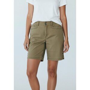 Columbia Womens Size 6 Olive Green Casual Outdoor Shorts W/ Side Button Details
